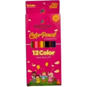 تصویر مداد رنگی ۱۲ رنگ rainbo 