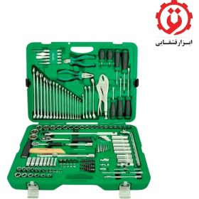 تصویر جعبه ابزار سبز 150 پارچه پلاستیکی (سبز) تاپ تول - TOPTUL مدل GCAI150R 