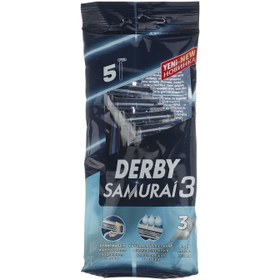 تصویر خودتراش دربی مدل سامورایی ۳ بسته ۵ عددی 