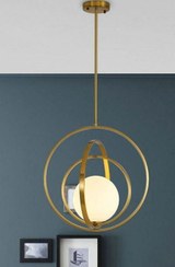 تصویر لوستر آویز مدرن کد A-199/1 - قابلیت سفارش سازی در ابعاد دلخواه شما / در چهار رنگ پودری استاتیک کوره ای (رنگ ترکیه ای درجه یک) A-199/1