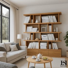 تصویر کتابخانه چوبی 7004 