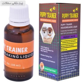 تصویر قطره تعلیم ادرار سگ پاپی ترینر مدل Housebreaking Liquid حجم 60 میلی لیتر 60 میلی لیتر متفرقه سگ این قطره را در مکانی که می خواهید سگ شما ادرار خود را انجام دهد بیاندازید. تکرار این فرایند باعث می شود که سگ شما آموزش ببیند و متوجه بشود که کجا بایستی ادرار خود را انجام دهد.