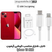 تصویر کابل شارژ اپل مدل A1703 طول ۱ متر مناسب آیفون ۱۳ 