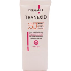 تصویر درمالیفت فلوئید ضد آفتاب روشن کننده پوست مناسب انواع پوست SPF50 (ترنکسید) Dermalift Anti Spot Sunscreen Fluid Tranexid For All Skin Types