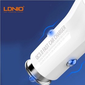 تصویر شارژر فندکی دو پورت الدینیو مدل C511Q LDNIO Car charger DUAL QC3.0 C511Q