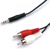 تصویر کابل صدا اسپیکر گلد اسکار یک به دو ا GOLD oscar Audio Cable 1 to 2 GOLD oscar Audio Cable 1 to 2