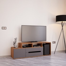 تصویر میز تلویزیون مدل TSB-70 - نئوپان ملامینه / فندقی / 150cm TSB-70