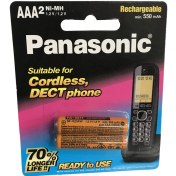 تصویر باتری نیم قلمی قابل شارژ پاناسونیک مدل HHR-550 بسته 2 عددی 