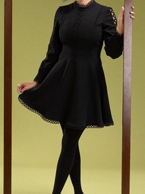 تصویر پیراهن زنانه مجلسی برنس مدل شاران رنگ شیری سایز ۳۸ تا ۴۴ 