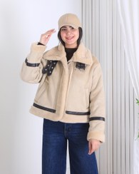 تصویر کاپشن جیر بوفالو یقه کمربندی M&A 