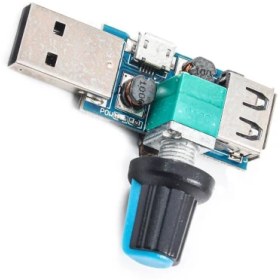 تصویر ماژول کنترل سرعت فن با ورودی و خروجی USB مدل HW-602 