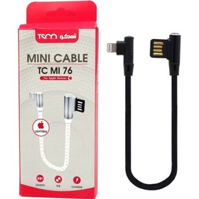 تصویر کابل تبدیل USB به لایتنینگ تسکو مدل TC MI76 ا Tesco TC MI76 model USB to Lightning cable Tesco TC MI76 model USB to Lightning cable