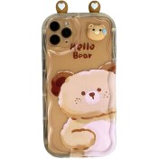 تصویر کاور مدل HELLO-BEAR طرح خرس فانتزی برجسته مناسب برای گوشی موبایل اپل iPhone 11 Pro Max 