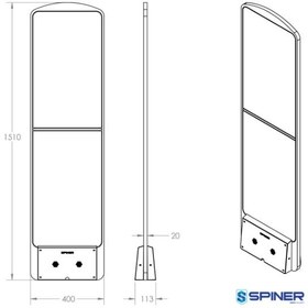 تصویر گیت فروشگاهی دو آنتن طرح ژیکان با بورد DUAL RF 