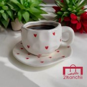 تصویر ماگ سرامیکی طرح قلب دفرمه 