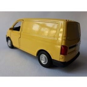 تصویر مدل خودرو فولکس واگن ترانسپورتر پنلوان مینی بوس فلزی زرد اصل از ترکیه Welly Metal 