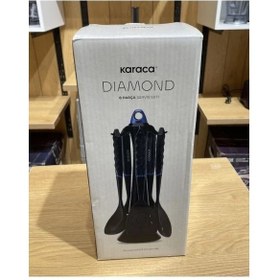 تصویر سرویس کفگیر و ملاقه 6 پارچه کاراجا مدل DIAMOND 