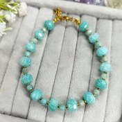 تصویر دستبند آمازونیت تراش 