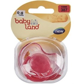 تصویر پستانک فندوقی شفاف 6 تا 18ماه بیبی لند کد 384 Baby Land Round Pacifier 6-18 Months 384Code