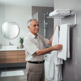 تصویر رخت آویز و جا لباسی دیواری آلومینیومی 