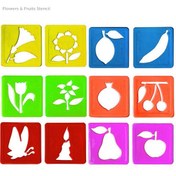 تصویر شابلون گل و میوه – بسته 12 عددی 