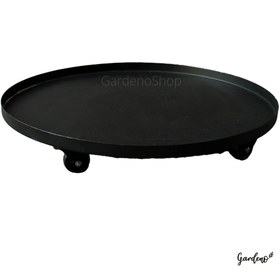 تصویر زیرگلدانی فلزی 42*7 چرخ‌دار 