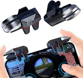 تصویر Terrifi Game Trigger - ارسال 20 روز کاری TERRIFI Game Trigger, PUBG Mobile Trigger Game Controller 4 Triggers L1R1 L2R2, Compatible with iPhone and Android Most Phones Support COD/PUBG/ROS and Many Other Games, Enhance Your Gaming Experience