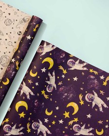 تصویر 3 برگ کاغذ کادو لینن – 1096 