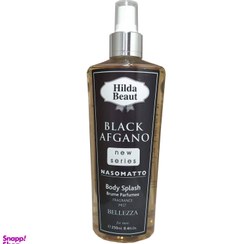 تصویر بادی اسپلش هیلدا بیوت (Hilda Beaut) مدل BLACK AFGANO حجم 250 میلی‌لیتر 