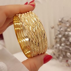 تصویر النگو طرح طلا رنگ ثابت طلاروس اصل کد ۱۲۹۴ 