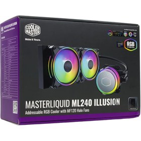 تصویر خنک کننده مایع پردازنده کولر مستر Cooler Master MASTERLIQUID 240L CORE White Cooler Master MASTERLIQUID 240L CORE White