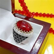 تصویر انگشتر یاقوت سرخ لعل (رکاب نقره عیار 925) 
