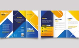 تصویر دانلود فایل وکتور قالب بروشور سه گانه انتزاعی abstract trifold brochure template 