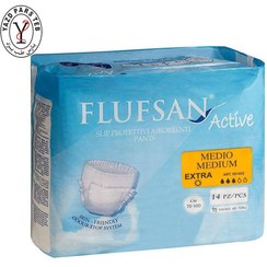 تصویر پوشینه بزرگسال شورتی فلوفسان مدل اکسترا سایز مدیوم بسته ۱۴ عددی 