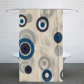 تصویر پرده حمام کد Ham21 سایز 180x200 سانتی متر - آبی 