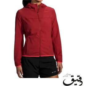 تصویر بادگیر ورزشی بروکس BROOKS WOMENS CANOPY JACKET زرشکی BROOKS WOMENS CANOPY JACKET