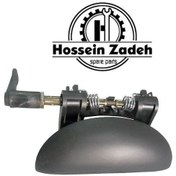 تصویر مجموعه دستگیره درب بازکن بیرونی پژو 207 رنگی – عقب راست خاکستری 