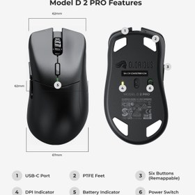 تصویر موس Glorious D Pro Skyline Wireless Mouse Glorious D Pro Skyline Wireless Mouse