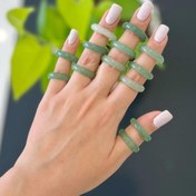 تصویر انگشتر سنگ اونتورین سبز 