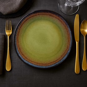 تصویر بشقاب روستیک سبز 