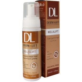 تصویر فوم شستشوی صورت درمالیفت ملالیفت روشن کننده انواع پوست 150 میل Dermalift Melalift Cleansing Syndet Foam Depigmenting & Lightening 150ml