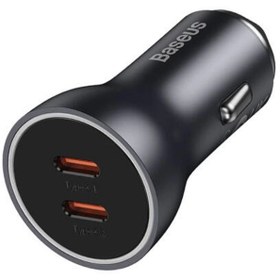 تصویر شارژر فندکی 60 وات بیسوس مدل Dual USB-C CGJM000213 