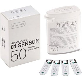 تصویر نوار تست قند خون آرکری مدل Glucocard-01 Sensor بسته 50 عددی 