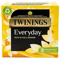 تصویر چای کیسه ای کانادایی توینینگز Twinings Everyday Tea Bags مناسب روزانه بسته 80 عددی 