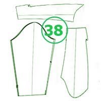 تصویر الگوی آستین تک سایز 38 