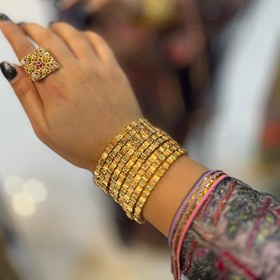 تصویر النگو خلیجی مینا کاری کد 20005 