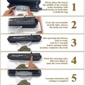 تصویر دستگاه بسته بندی خلاء اتوماتیک وکیوم و پرس مواد غذایی vacuum sealer 