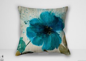 تصویر کوسن گل ، آسیا جنسن تیال اسپلش آی مینی ۱ (HD 1139) - 40 در 40 سانتیمتر Flower design cushion asia jensen teal splash i mini 1