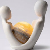 تصویر آباژور سنگ نمک مدل خانواده ی نور 