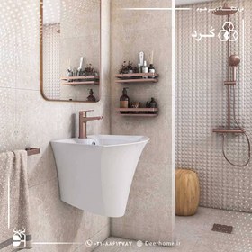 تصویر روشویی نیم پایه آرین چینی کرد wall-hung-basin-Aryan-chini-cord